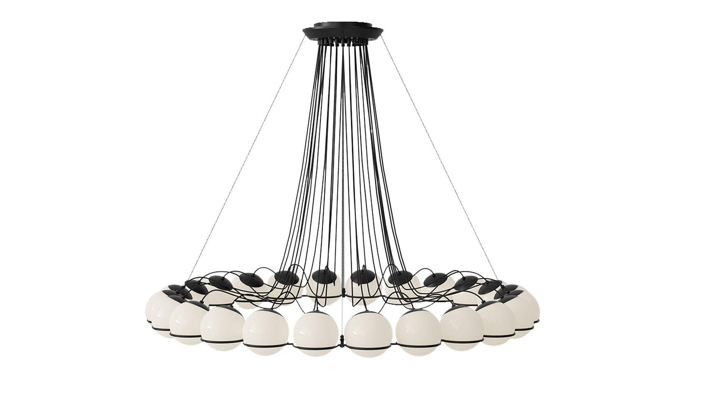 Astep - Astep Le Sfere Model 2109/24/14 Hängeleuchte | Schwarz - Hängeleuchten - Sarto Group