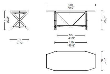 Cassina - 833 Cavalletto Tisch - Esstische - Sarto Group