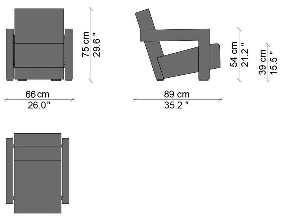 Cassina - 637 Utrecht XL Sessel - Sessel - Sarto Group