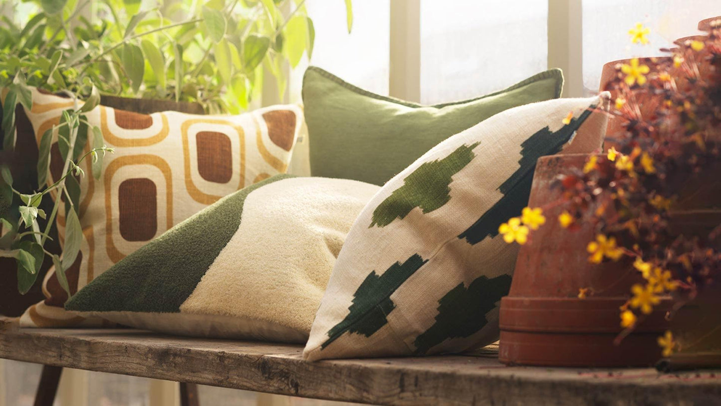Chhatwal & Jonsson - Chhatwal & Jonsson Berar Kissen 50 x 50 cm | Khaki/Taupe - Zierkissen - Sarto Group