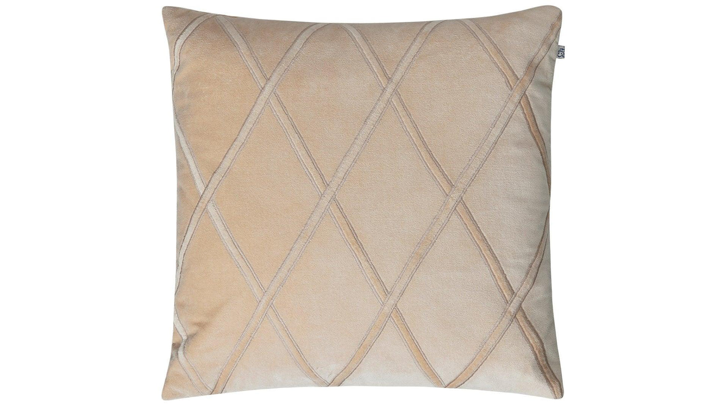 Chhatwal & Jonsson - Chhatwal & Jonsson Orissa Samtkissen 50 x 50 cm | Beige - Zierkissen - Sarto Group