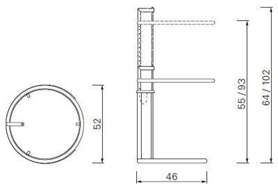ClassiCon - ClassiCon Adjustable E 1027 Beistelltisch Black Version - Beistelltische - Sarto Group