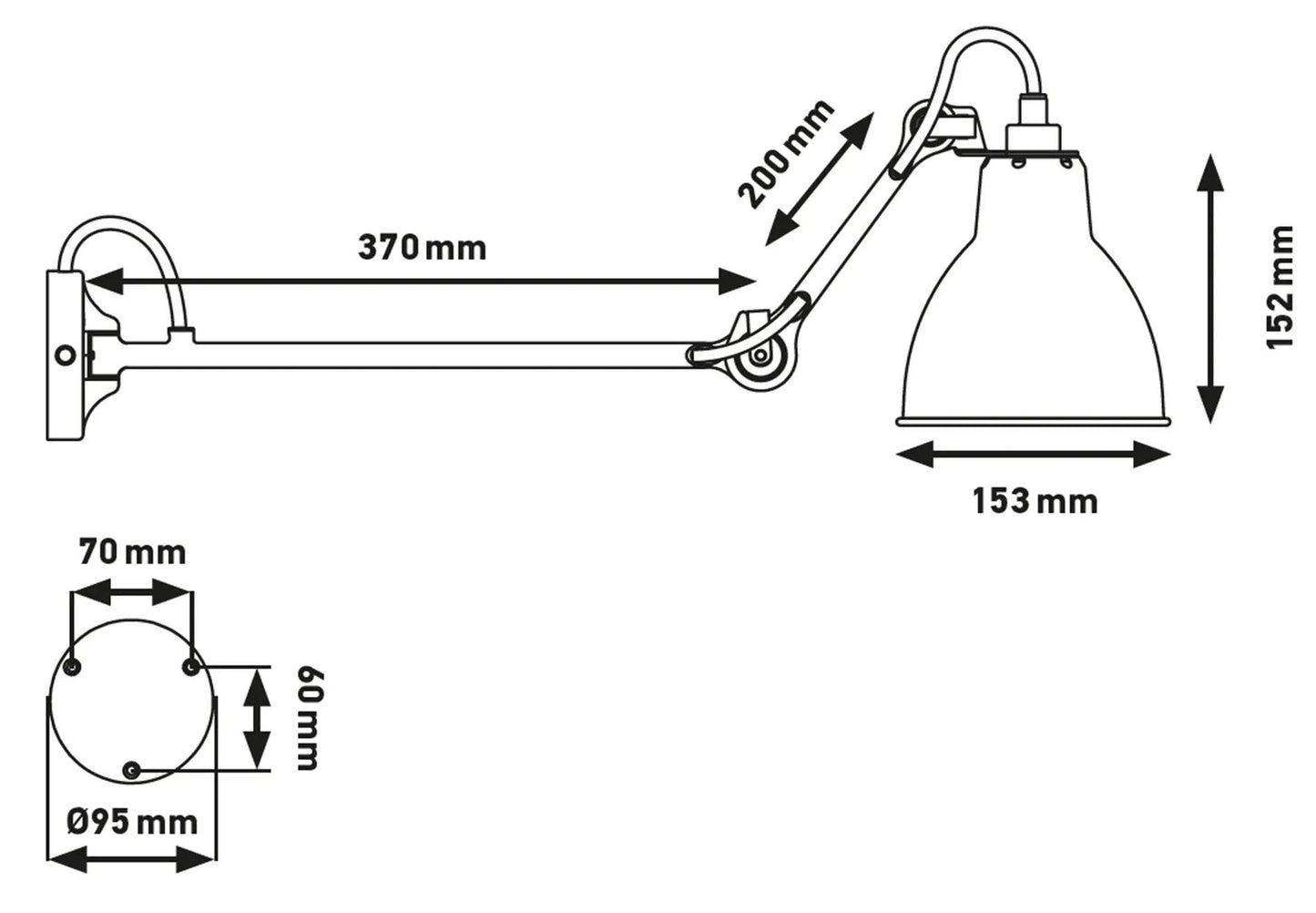DCW éditions Paris - DCW Lampe Gras N°204 L40 Wandleuchte - Wandleuchten - Sarto Group
