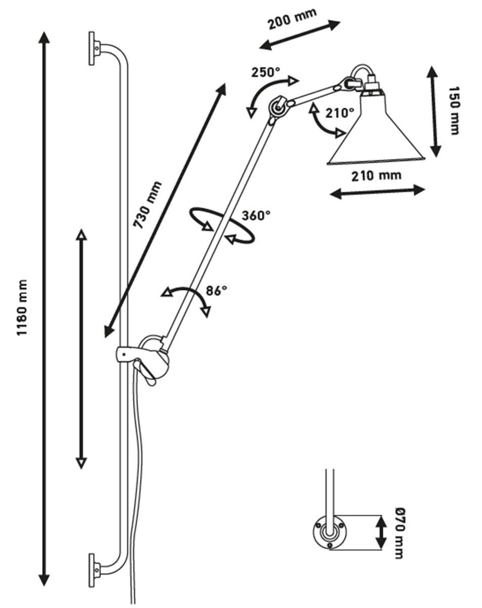 DCW éditions Paris - DCW Lampe Gras N°214 Wandleuchte - Wandleuchten - Sarto Group