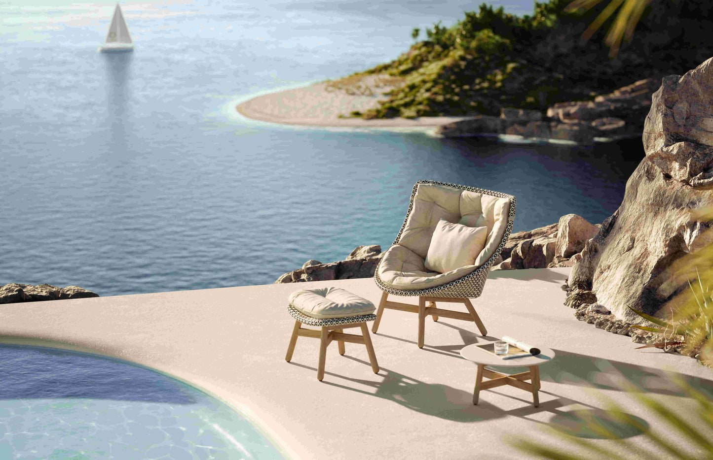 Dedon - Mbrace Wing Chair Hochlehner mit Polsterauflage - Gartensessel - Sarto Group