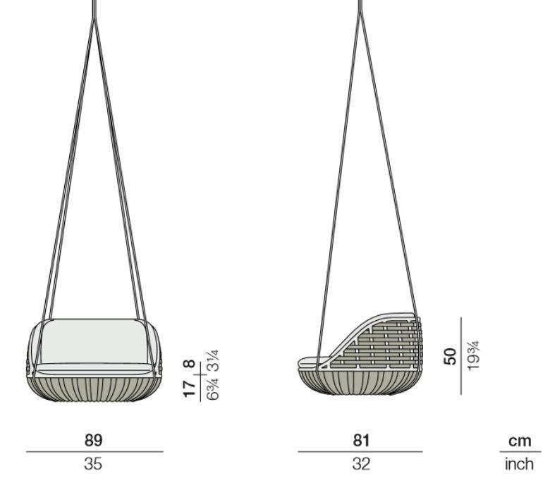 Dedon - SwingMe Sessel mit Sitz- und Rückenkissen - Gartensessel - Sarto Group