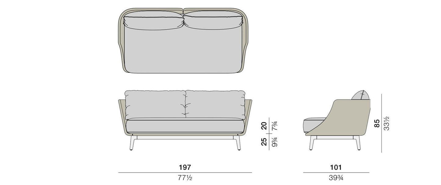 Dedon - Mbarq 3er Sofa - Gartensofas - Sarto Group