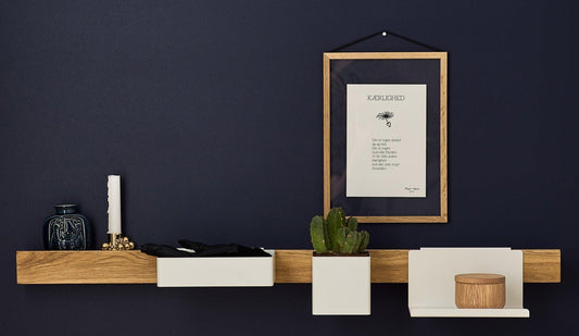 Gejst - Gejst Flex System Bundle - eine Regalleiste Eiche/Weiß inklusive 2 gleiche Flex Boxen - sarto Group