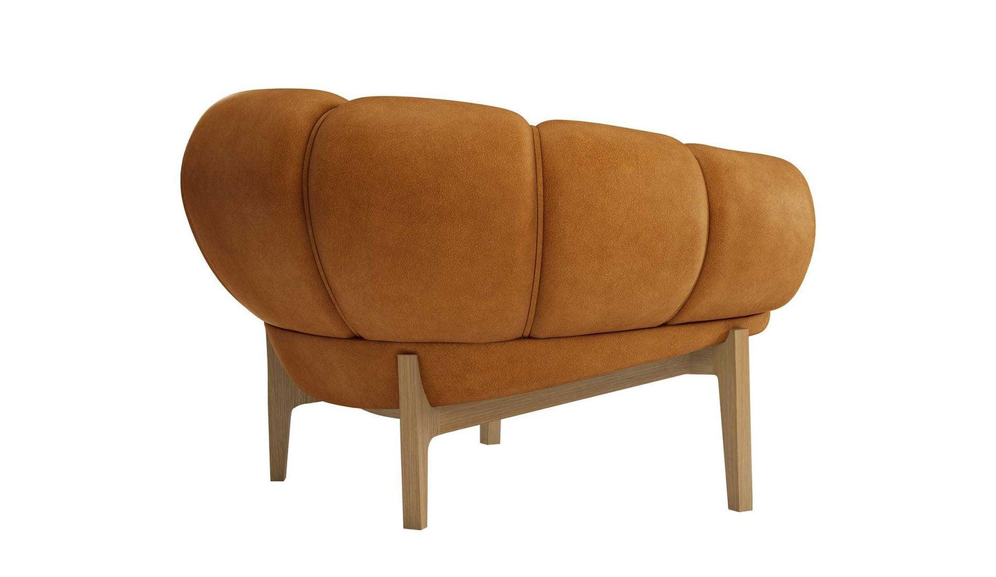 GUBI - GUBI Croissant Loungesessel | Eiche | Chamois Cuoio - Sessel - Sarto Group