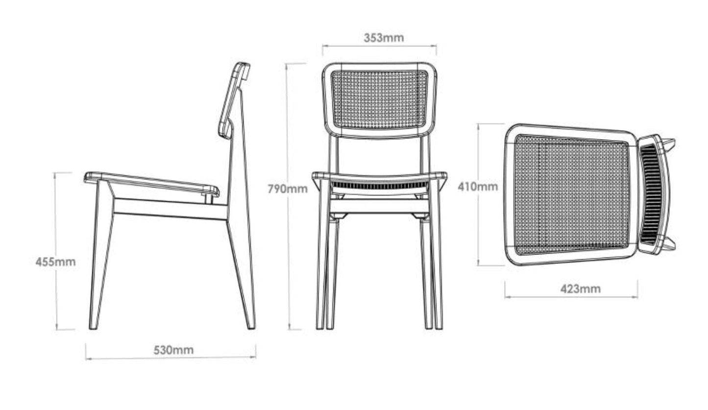 GUBI - GUBI C-Chair Dining Stuhl | Eiche schwarz - Stühle - Sarto Group