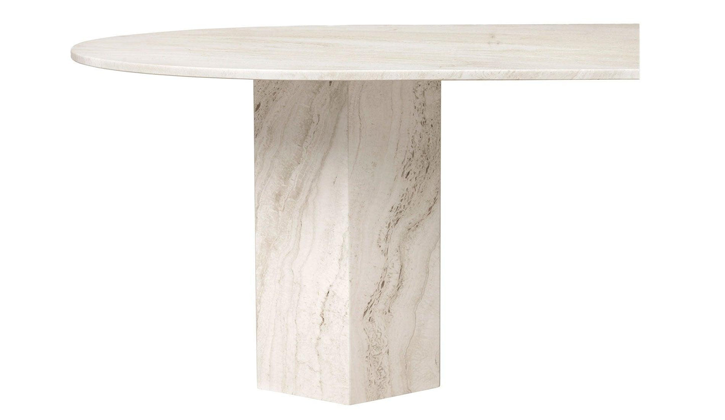 GUBI - GUBI Epic Esstisch Elliptisch | Neutral White | Travertin - Esstische - Sarto Group