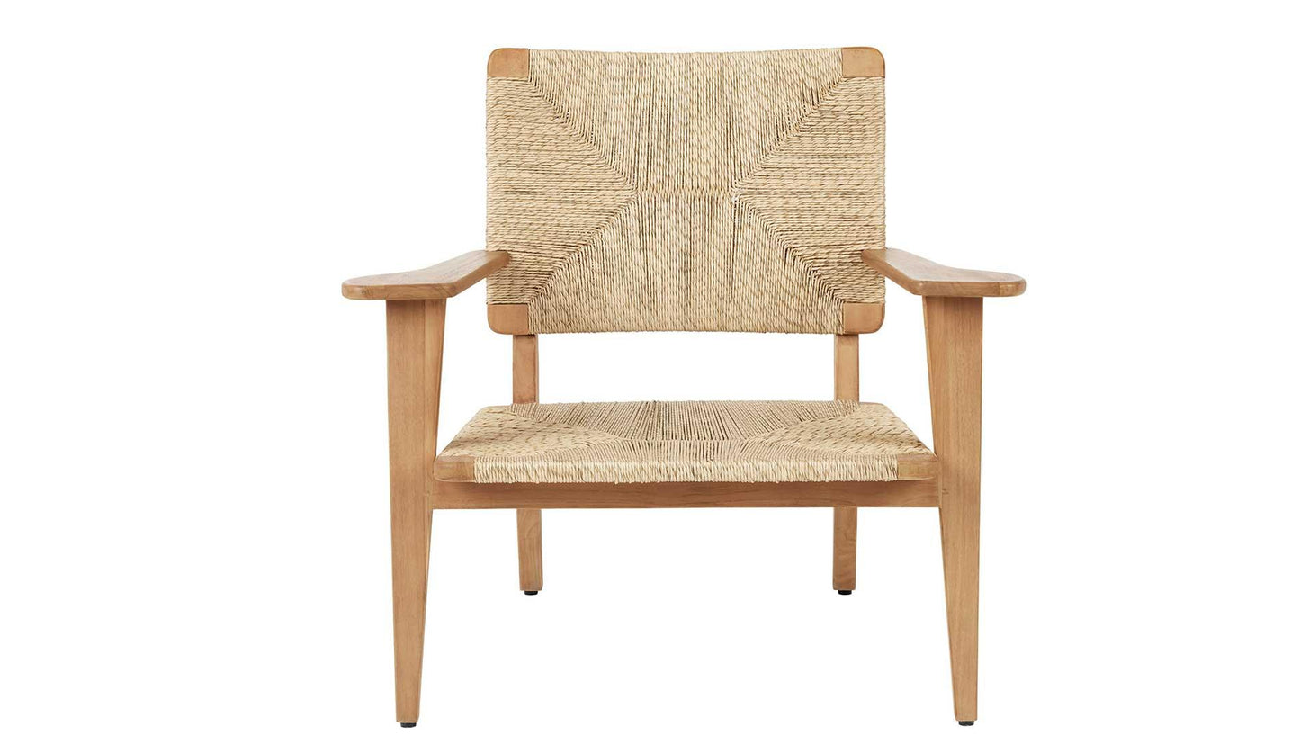 GUBI - GUBI F-Chair Outdoor Loungesessel | Natur Teak - Gartensessel - Sarto Group