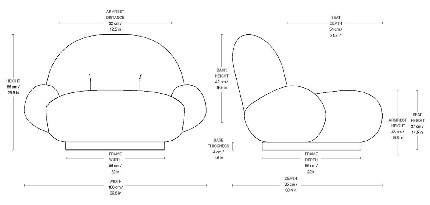 GUBI - GUBI Pacha Loungesessel | mit Armlehnen - Sessel - Sarto Group