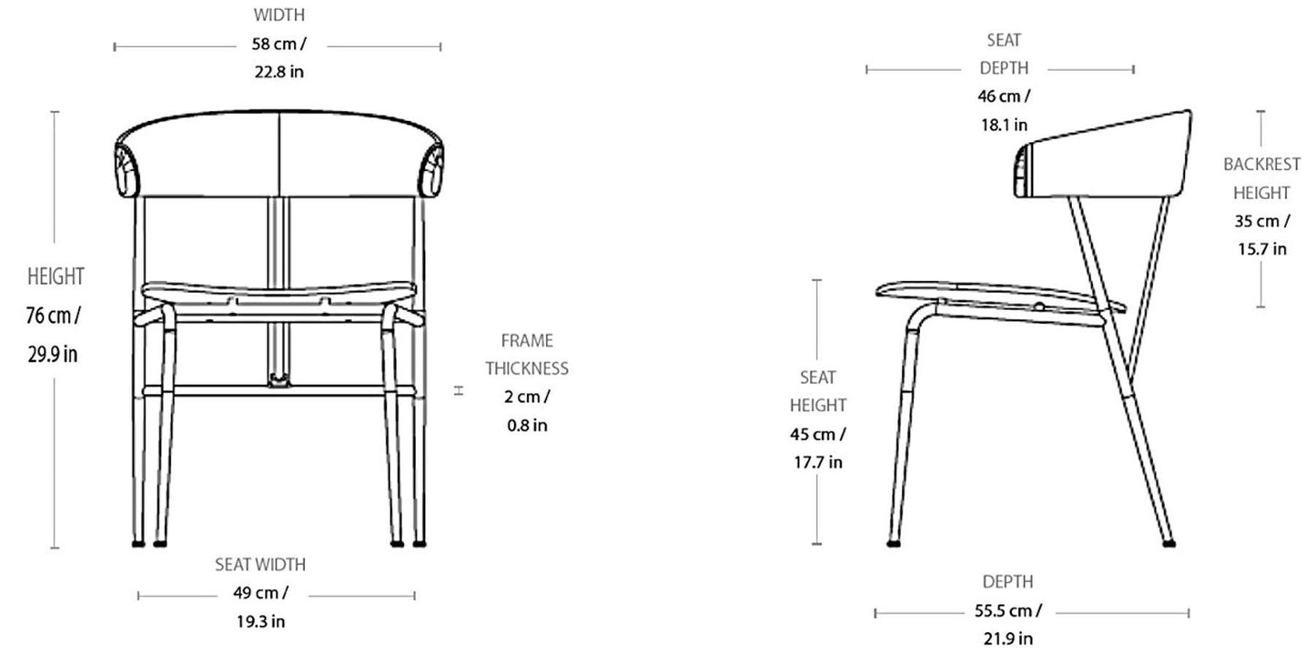 GUBI - GUBI Violin Dining Stuhl | Vollgepolstert - Stühle - Sarto Group