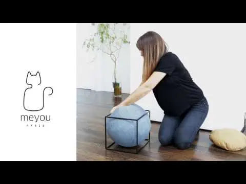 Meyou PARIS - Meyou The Cube Katzenhöhle / Katzenbett | Metall | Dunkelgrau - sarto Group