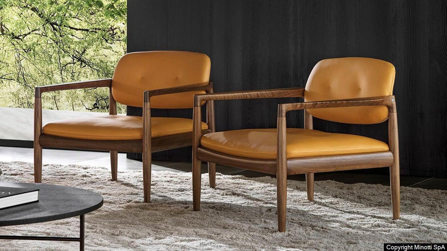 Minotti - Yoko Sessel mit Fußhocker - Sessel - Sarto Group