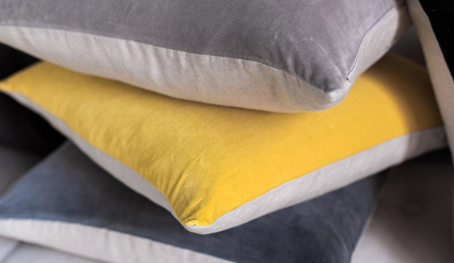 Niki Jones - Niki Jones Velvet Linen Kissen | Slate - Zierkissen - Sarto Group