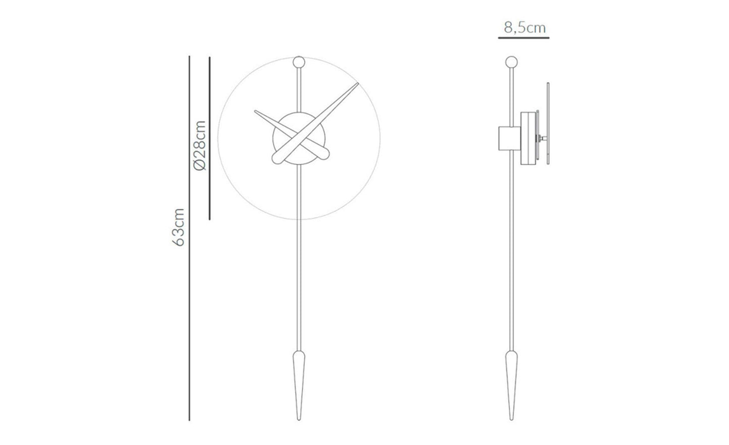 Nomon - Nomon Punta Wanduhr | Weiss - Eiche - Wanduhren - Sarto Group