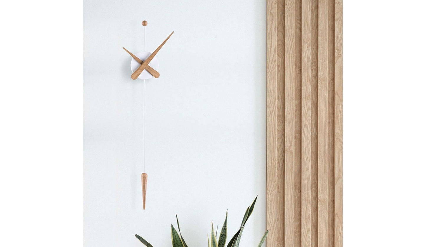 Nomon - Nomon Punta Wanduhr | Weiss - Eiche - Wanduhren - Sarto Group