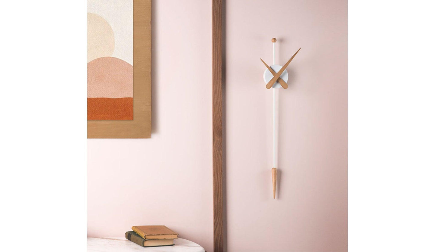 Nomon - Nomon Punta Wanduhr | Weiss - Eiche - Wanduhren - Sarto Group