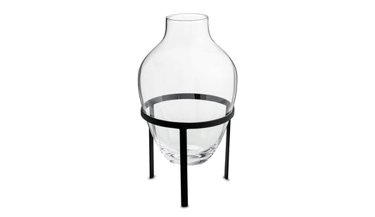 Nordstjerne - Nordstjerne Adorn Vase | Transparent - Schwarz - Vasen - Sarto Group