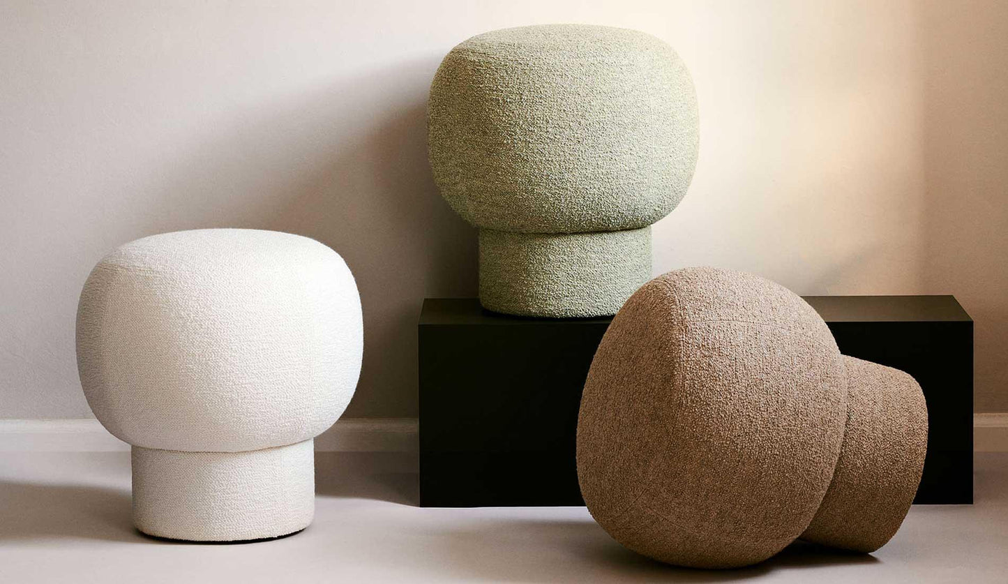 NORR11 - NORR11 Liege Pouf | Bouclé - Poufs - Sarto Group