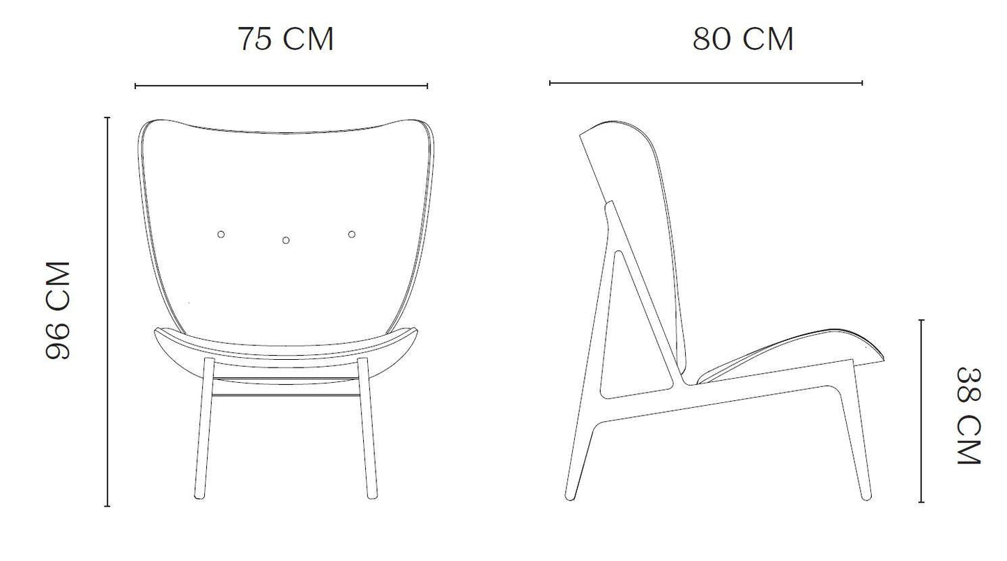 NORR11 - NORR11 Elephant Lounge Sessel | Eiche dunkel geräuchert - Sessel - Sarto Group
