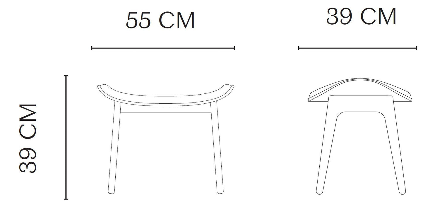 NORR11 - NORR11 Elephant Lounge Hocker | Eiche hell geräuchert - Hocker - Sarto Group