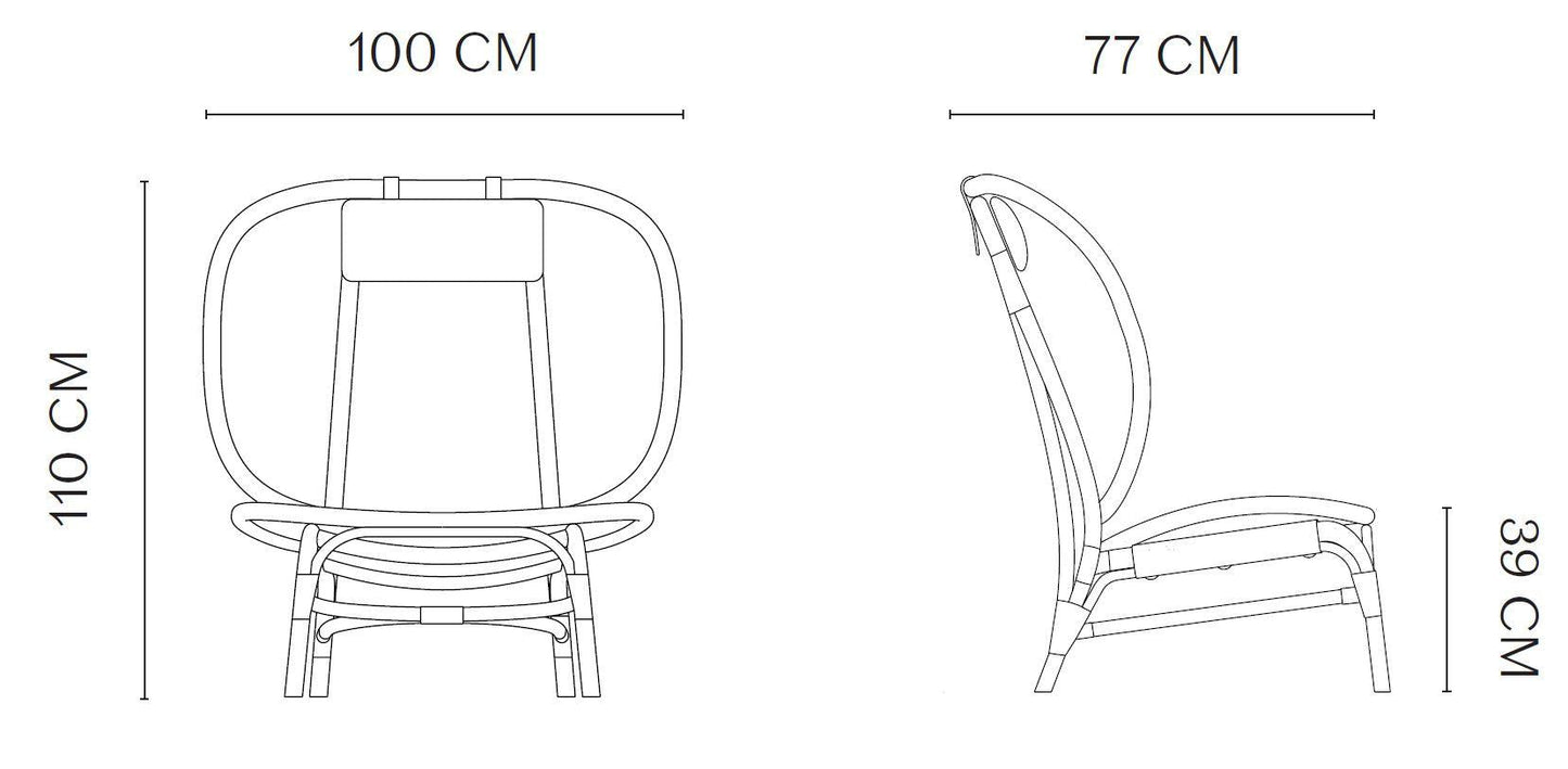 NORR11 - NORR11 Nomad Chair Sessel | Bambus Schwarz - Sessel - Sarto Group