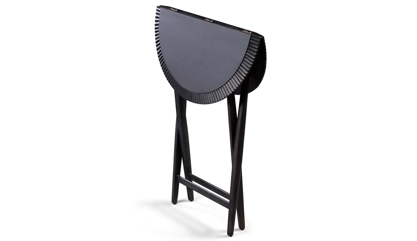 Zanat - Zanat Piano Klapptisch Rund | Ahorn Schwarz - Klapptische - Sarto Group
