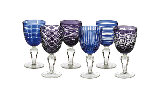 Polspotten - Polspotten Cobalt Mix Weingläser | 6er-Set - Stielgläser - Sarto Group