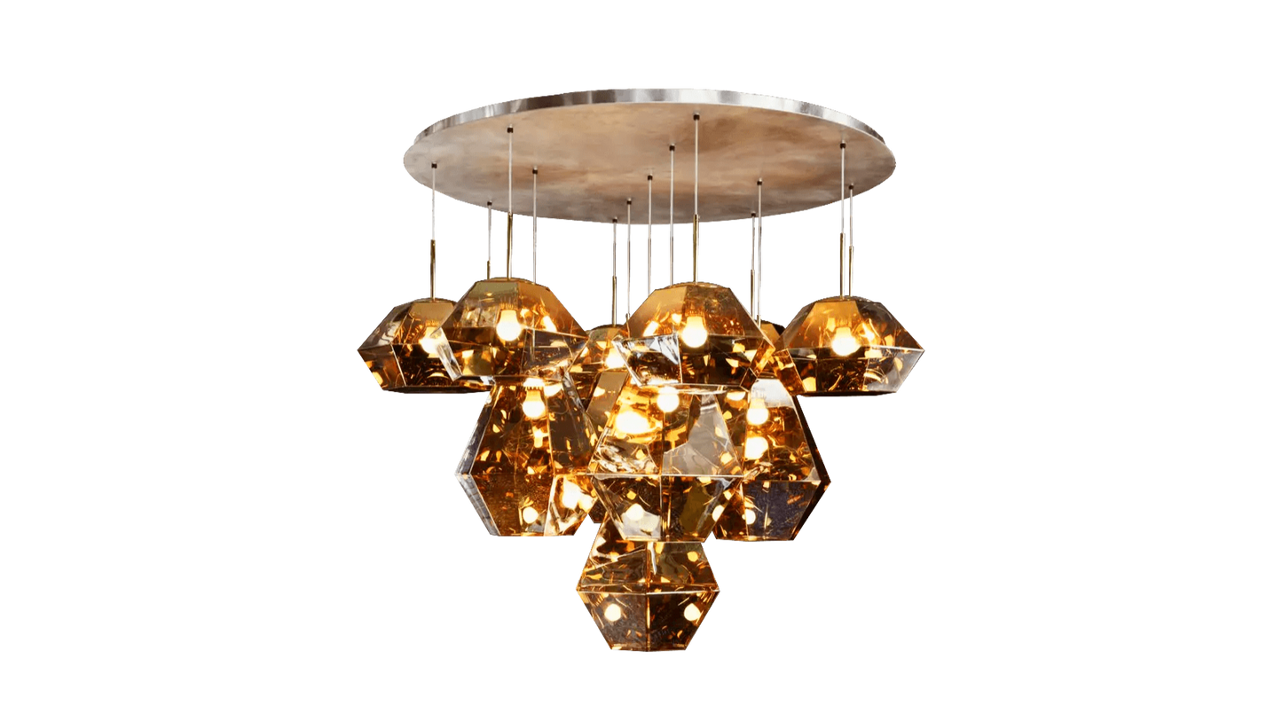 Tom Dixon - Tom Dixon CUT GOLD MEGA Pendelleuchte - Lagerware - Sarto Group