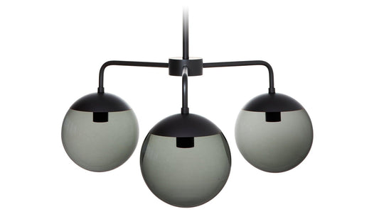 Rubn - Rubn Lord 3 Kronleuchter | Schwarz + Rauchgrau - Kronleuchter - Sarto Group