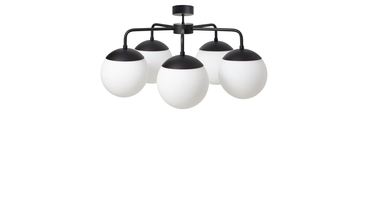 Rubn - Rubn Lord 5 Kronleuchter | Schwarz + Opal - Kronleuchter - Sarto Group