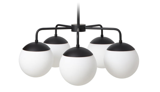 Rubn - Rubn Lord 5 Kronleuchter | Schwarz + Opal - Kronleuchter - Sarto Group