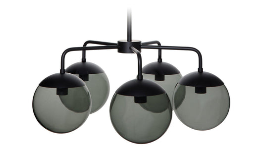 Rubn - Rubn Lord 5 Kronleuchter | Schwarz + Rauchgrau - Kronleuchter - Sarto Group