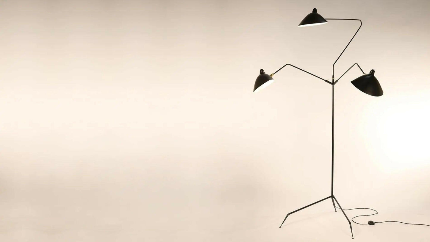 Serge Mouille - Serge Mouille Lampadaire 3 bras Stehleuchte - Stehleuchten - Sarto Group