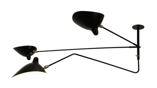 Serge Mouille - Serge Mouille Suspension Trois Bras Dont Un Pivotant Deckenleuchte - Deckenleuchten - Sarto Group