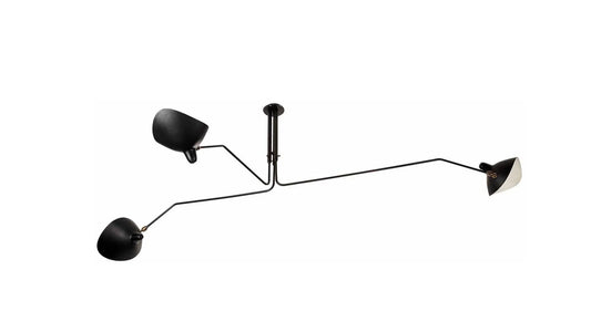 Serge Mouille - Serge Mouille Plafonnier 3 bras pivotants Deckenleuchte - Deckenleuchten - Sarto Group