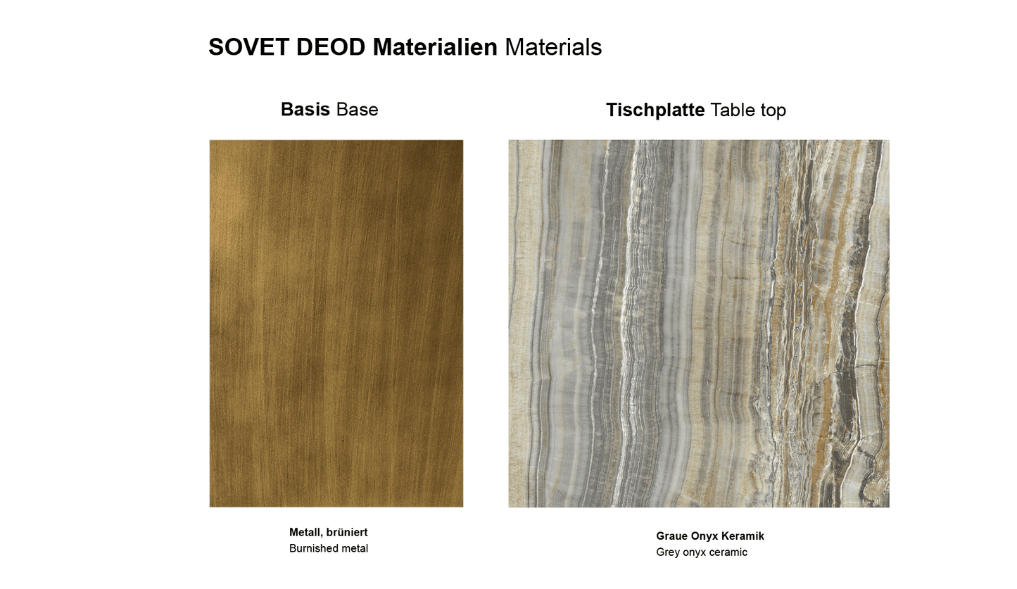 Sovet - Sovet Deod Two Base Tisch | Bronze - Onyx - Esstische - Sarto Group