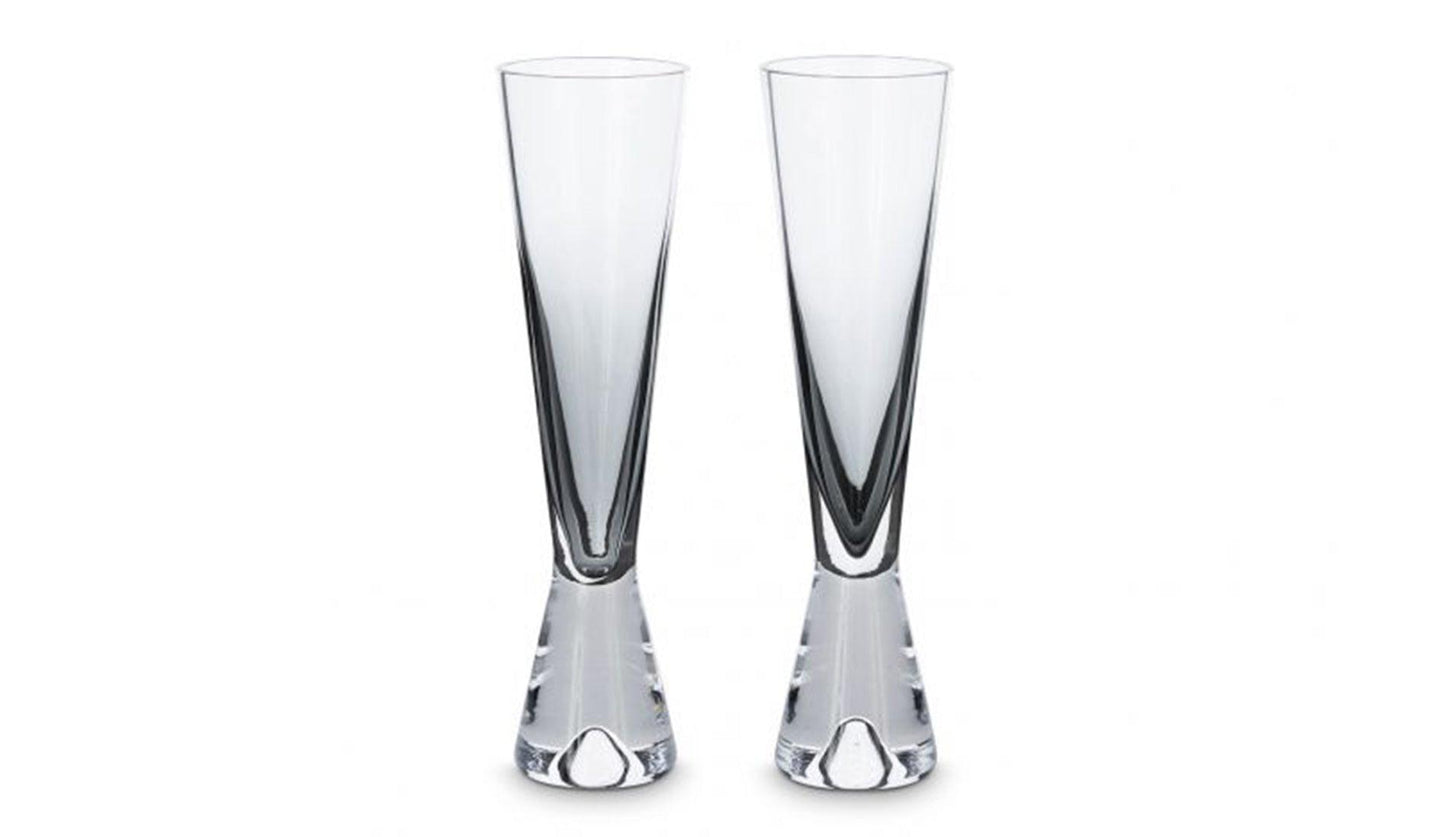 Tom Dixon - Tom Dixon Tank Champagnergläser schwarz | 2er Set - Stielgläser - Sarto Group