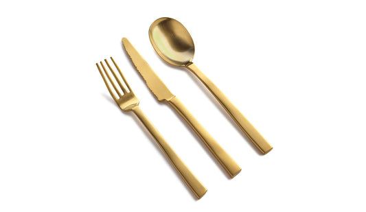 Valerie Objects - Valerie Objects Maarten Baas Dessertbesteck Messing | 18 tlg - Dessertbesteck - Sarto Group