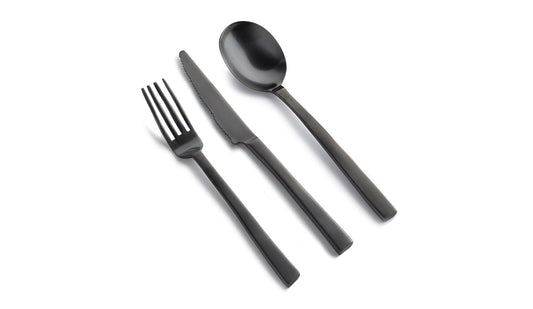 Valerie Objects - Valerie Objects Maarten Baas Dessertbesteck Schwarz | 18 tlg - Dessertbesteck - Sarto Group