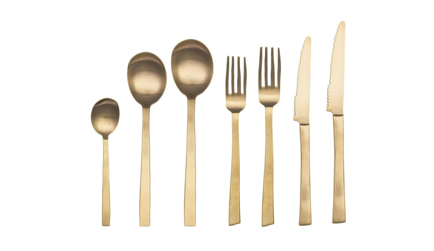 Valerie Objects - Valerie Objects Maarten Baas Dessertbesteck Messing | 18 tlg - Dessertbesteck - Sarto Group