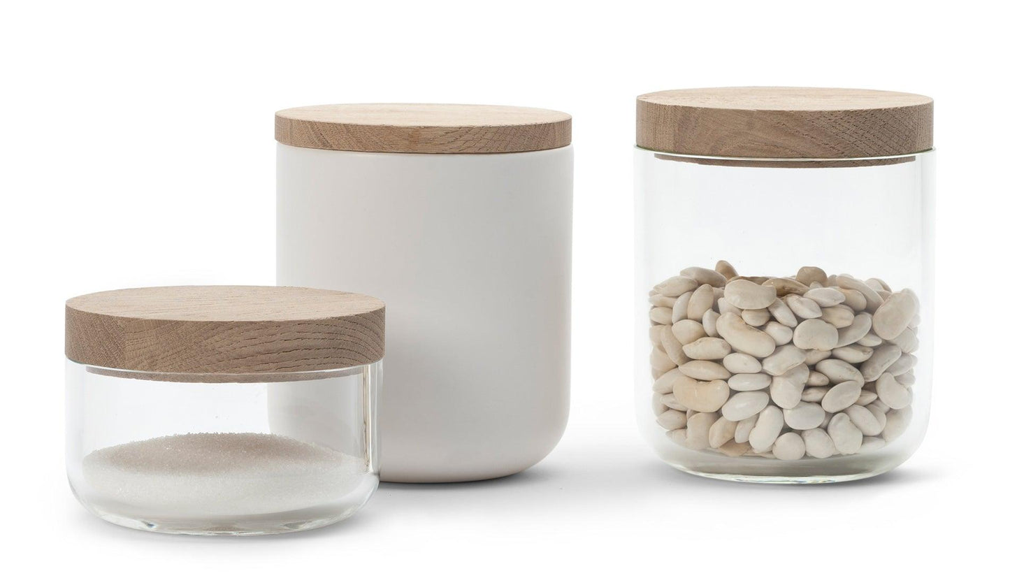 When Objects Work - When Objects Work VVD Pottery Dose Weiß | H17 x Ø15 cm - Dosen - Sarto Group
