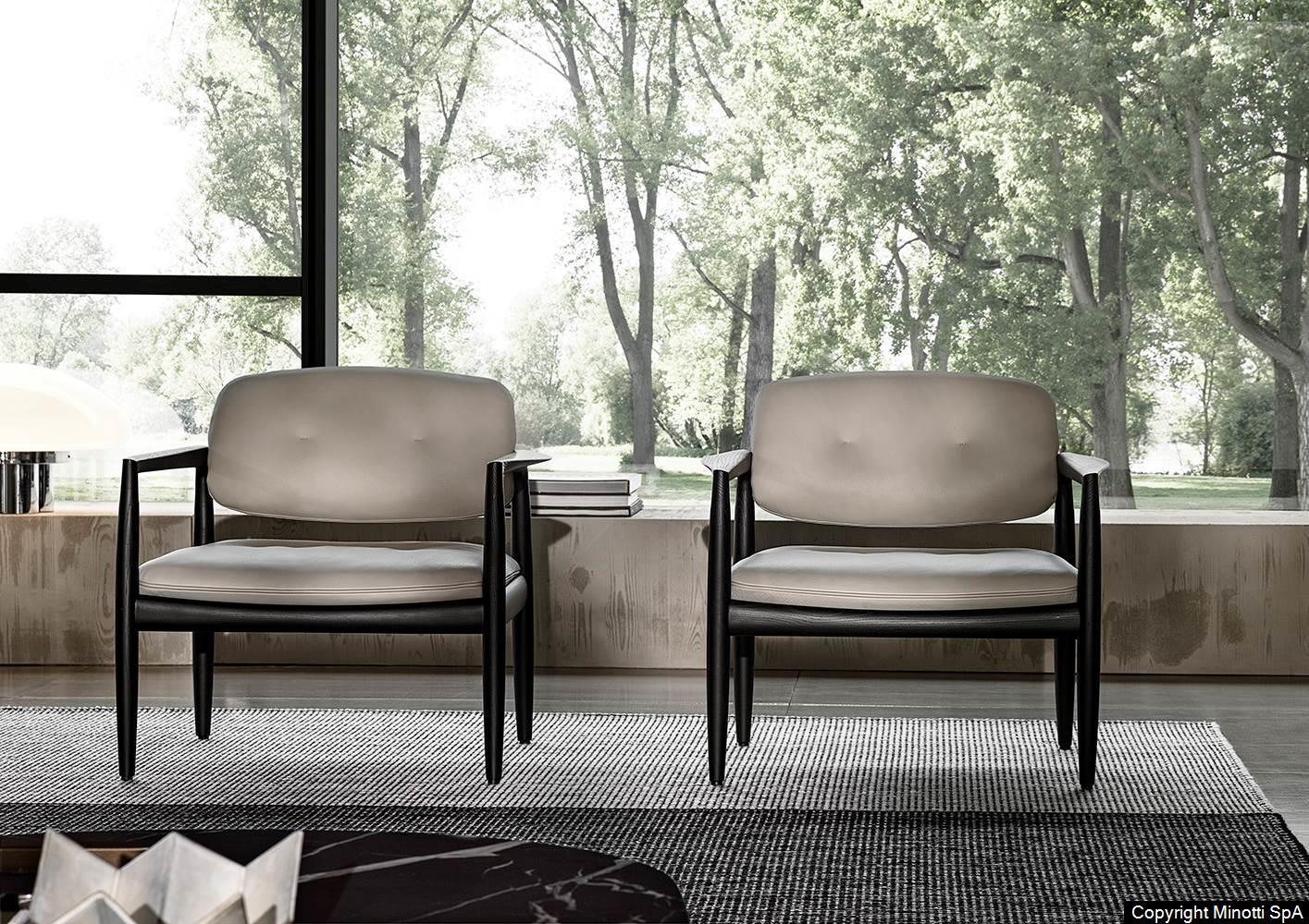 Minotti - Yoko Sessel mit Fußhocker - Sessel - Sarto Group