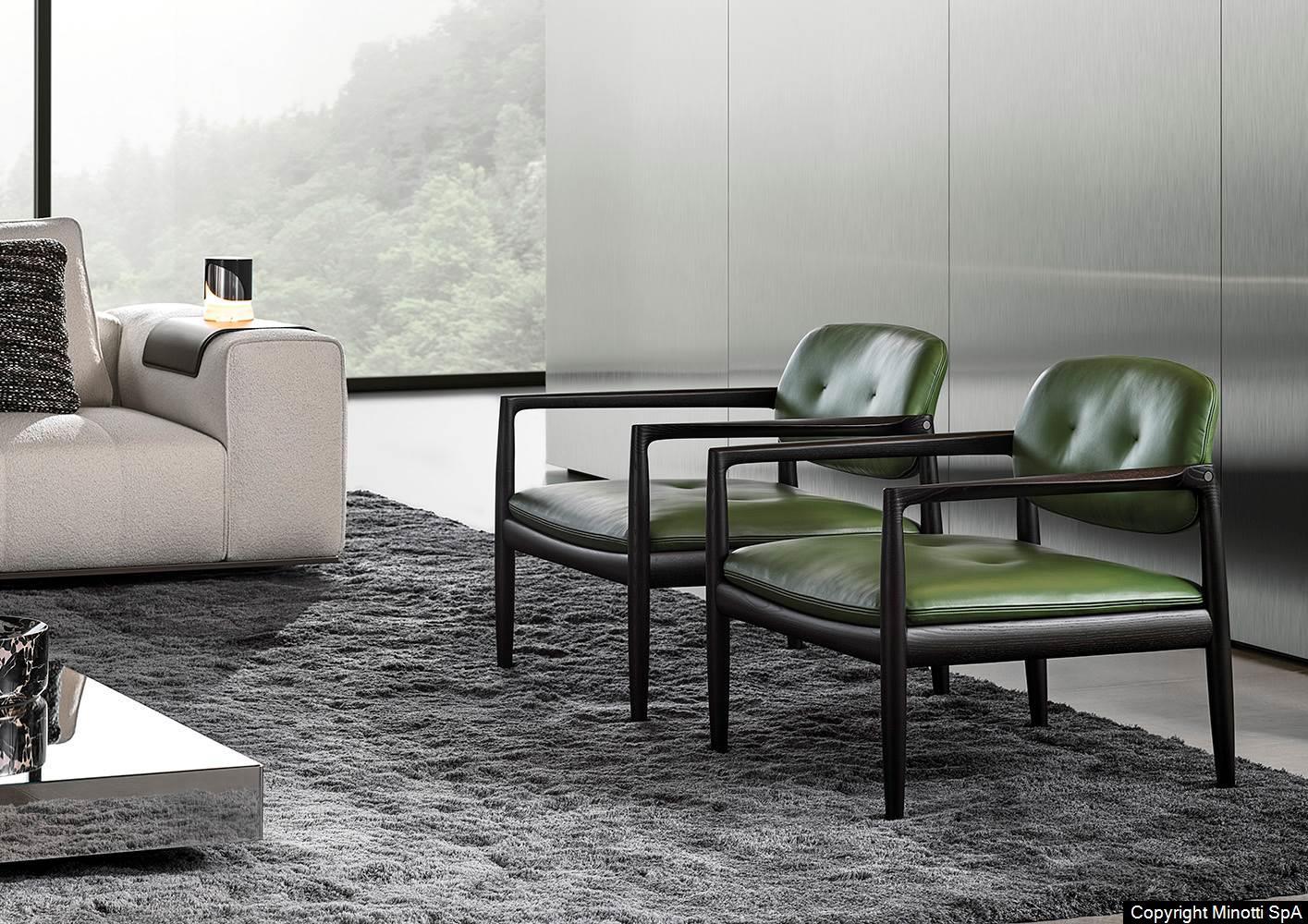 Minotti - Yoko Sessel mit Fußhocker - Sessel - Sarto Group