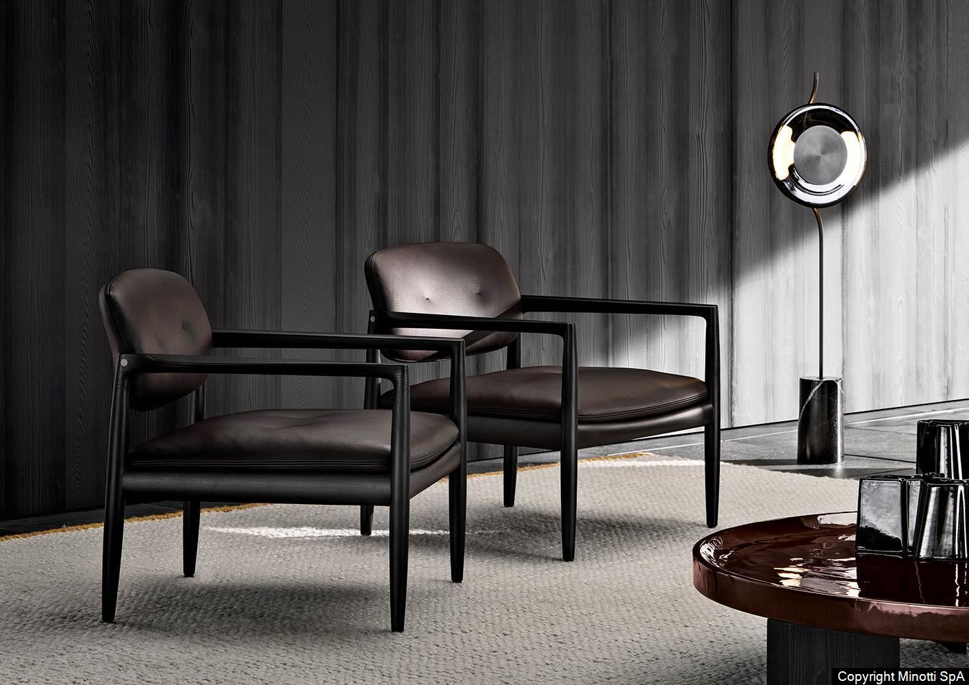 Minotti - Yoko Sessel mit Fußhocker - Sessel - Sarto Group