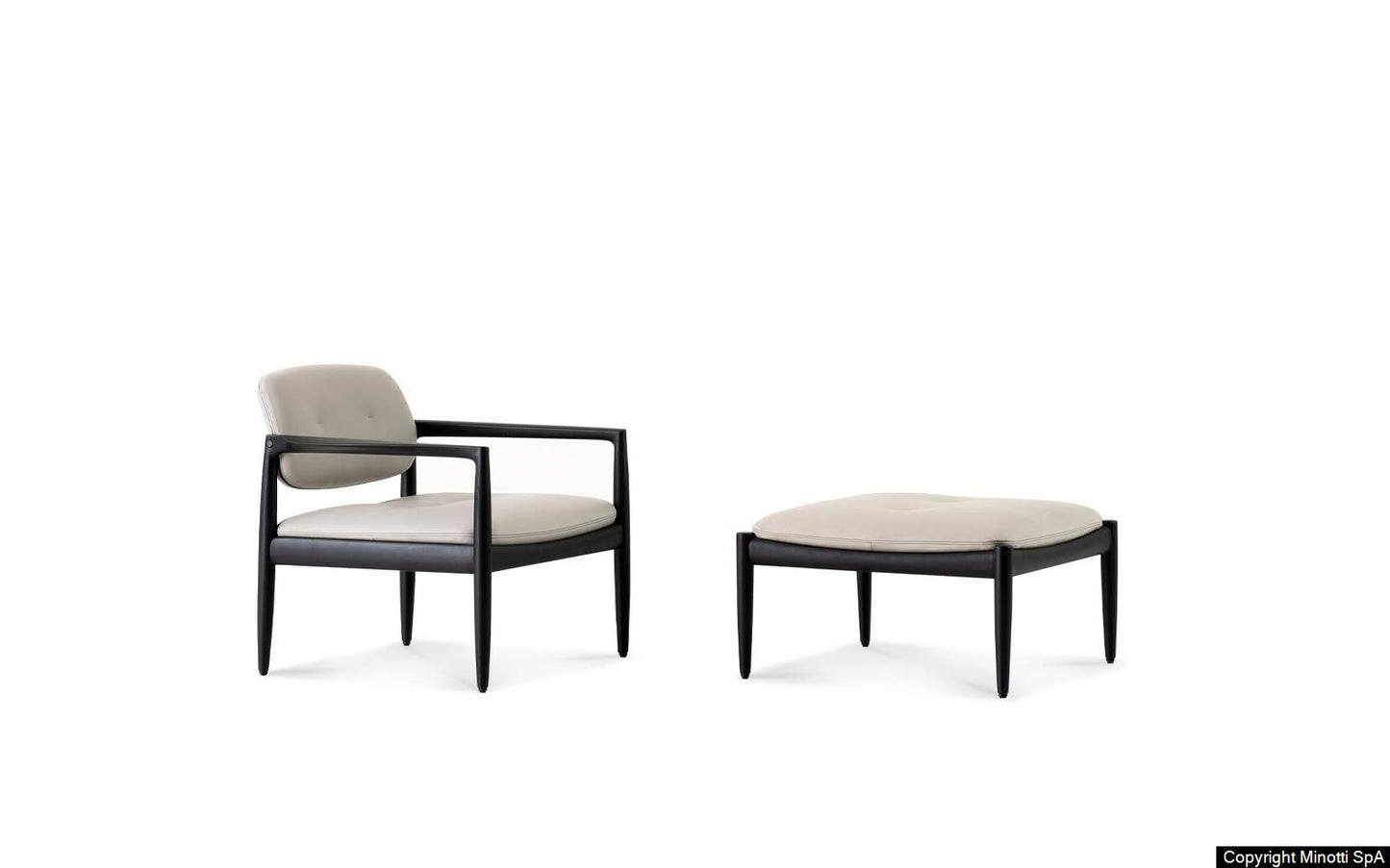 Minotti - Yoko Sessel mit Fußhocker - Sessel - Sarto Group