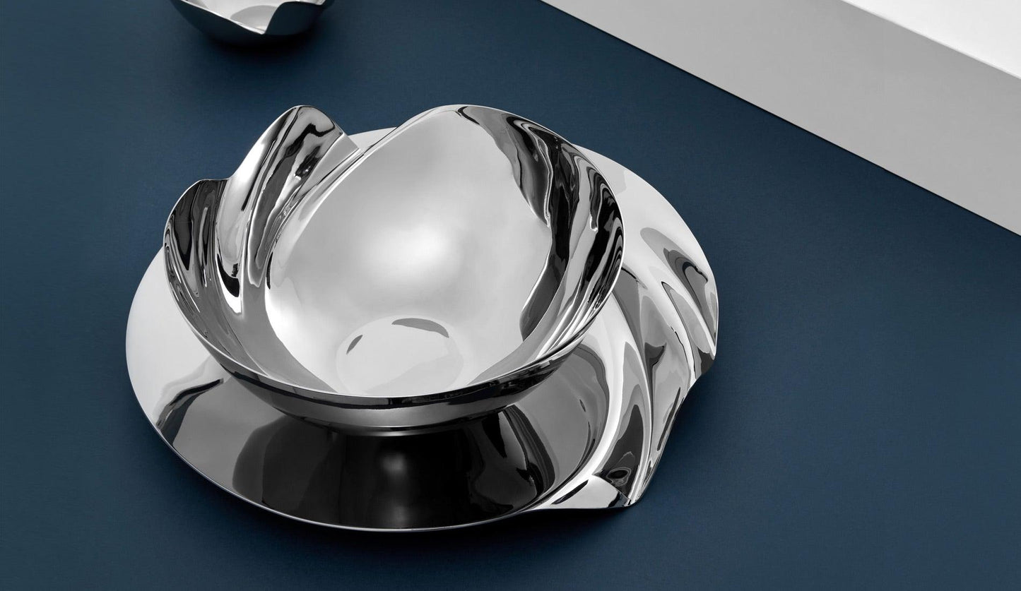 Zaha Hadid - Zaha Hadid Design Serenity Platter Schale Silber | Ø 40 cm - Schalen - Sarto Group